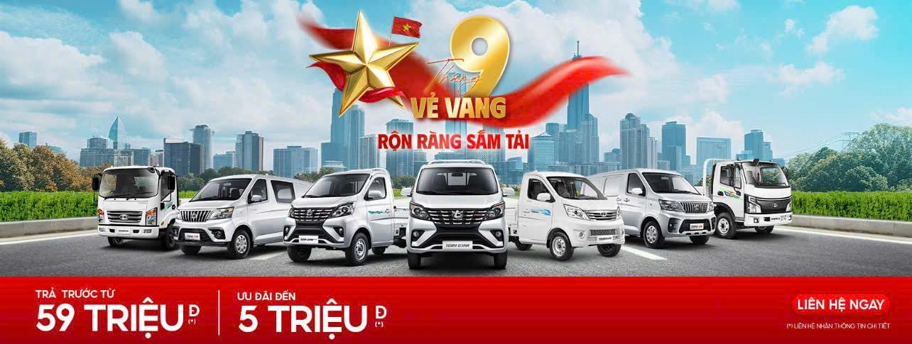 CHƯƠNG TRÌNH ƯU ĐÃI XE TẢI TERACO ĐÓN THÁNG 9 VẺ VANG